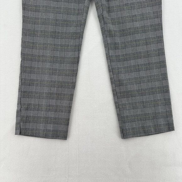 Counterparts Dress Pants Women Sz14P Gray Plaid Flat Front Stretch Straight Leg - Picture 5 of 11